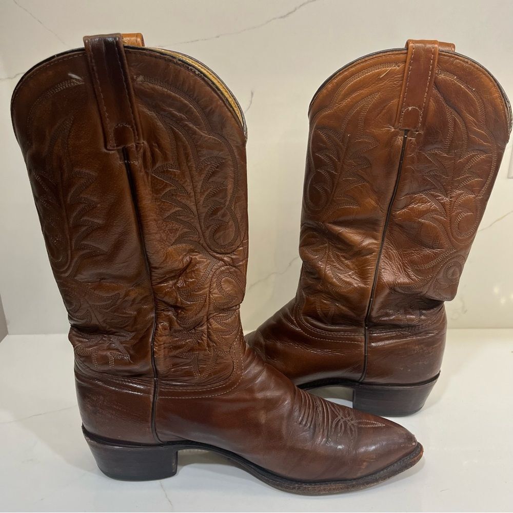 J. Chisholm Vintage Western Leather Cowboy Boots